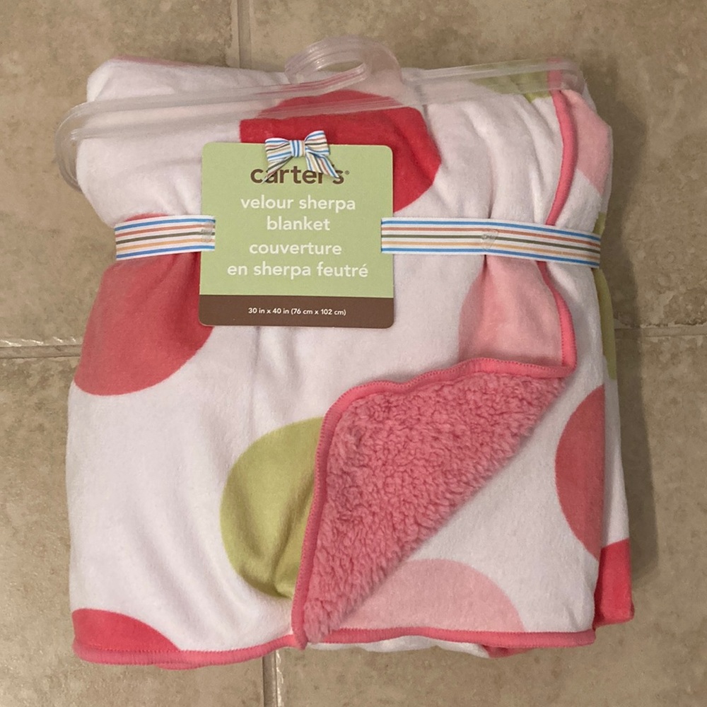 Carter’s Velour Sherpa Blanket (New)